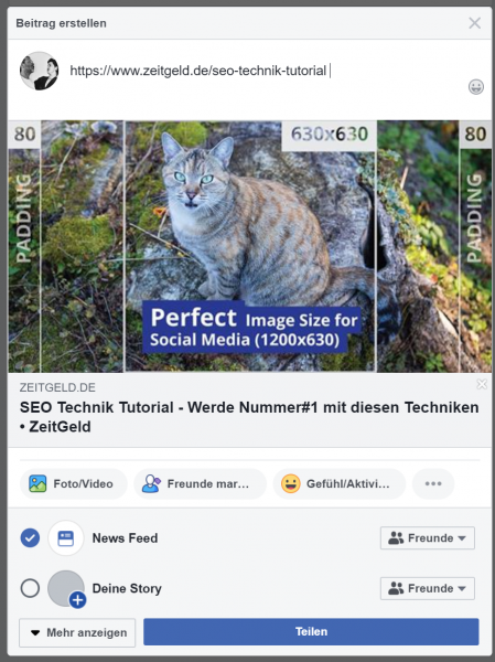 Facebook SEO Test