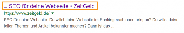 Seo Tipps Result Titel